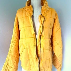 Free People Dolman Quilted Jacket in Carrot Ginger / Small
